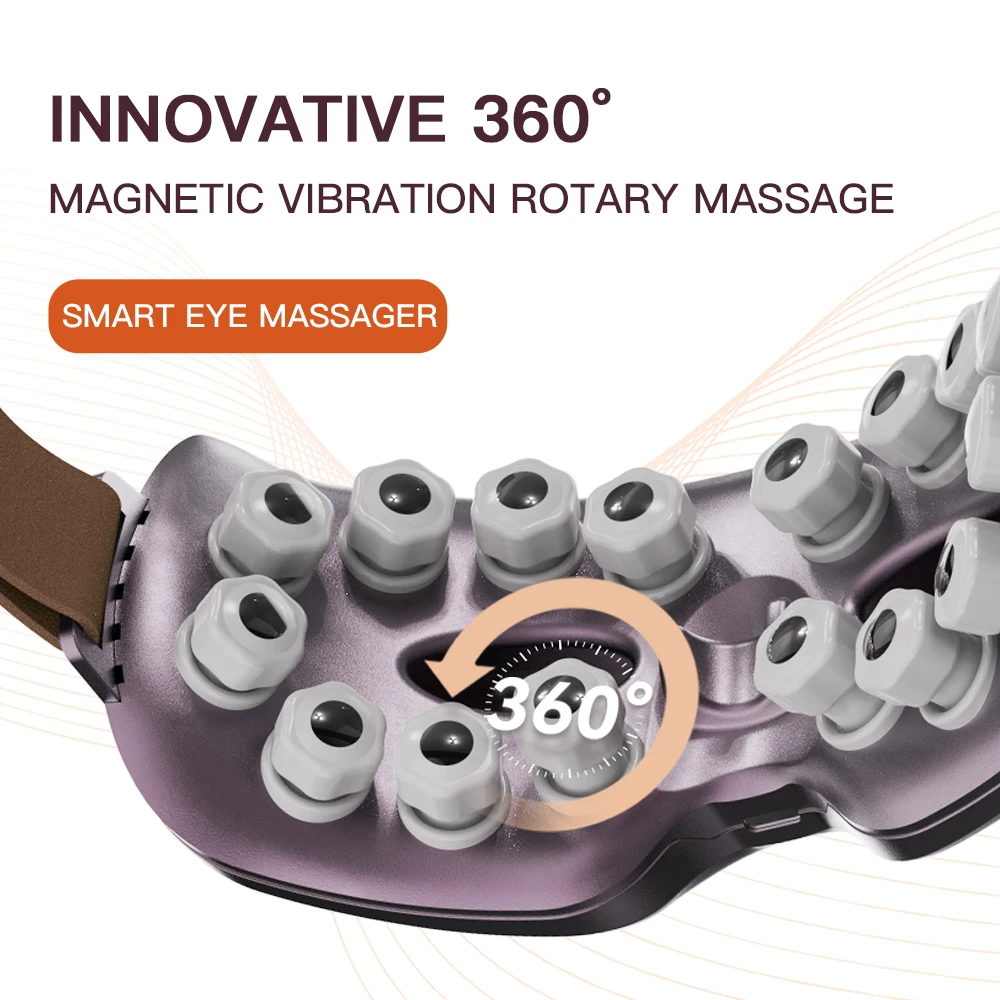 

Magetic Therapy Eye Massager Bluetooth Eye Massage Glasses Relax Acupressure Relief Eyes Fatigue Dark Circle Eye Care Instrument