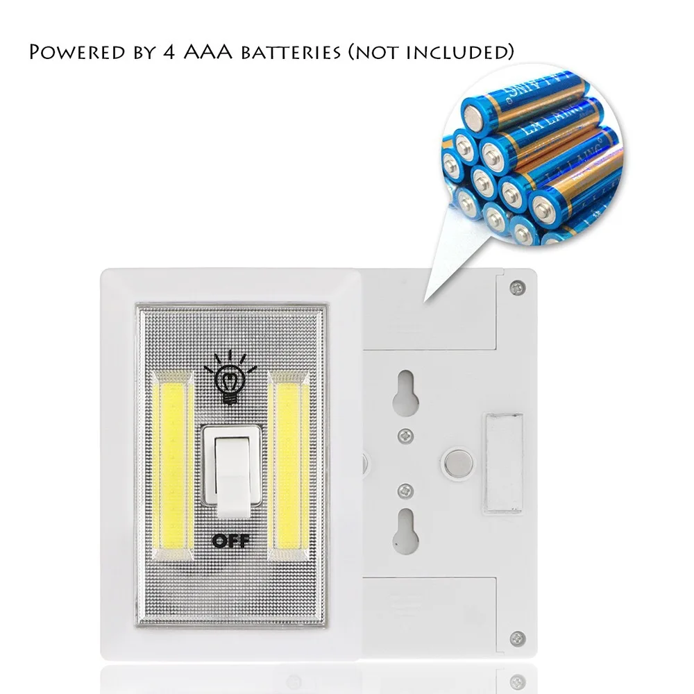 White ABS Magnetic COB LED Wall Light for Closet Garage