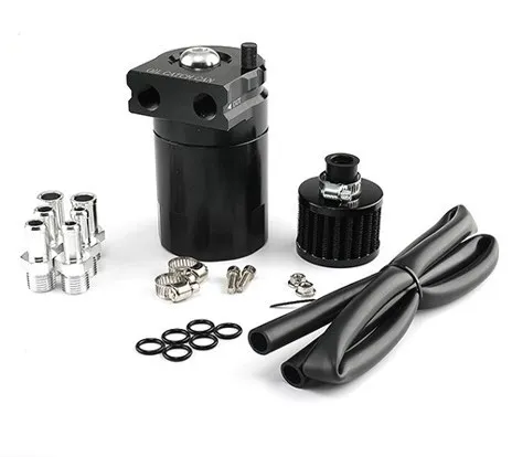 Universal Aluminum Oil Catch Reservoir Breather Can Tank with Filter Kit