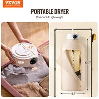 VEVOR Portable Clothes Dryer w/ Dryer Bag 600W Foldable Mini Dryer w/ 5-H Timer & LED Display for Apartments Dorms RVs or Hotels 2