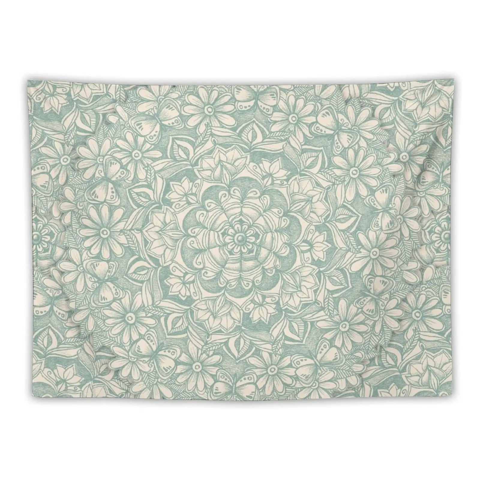 

Sage Medallion with Butterflies & Daisy Chains Tapestry House Decor On The Wall Decorative Wall Things To The Room Tapestry