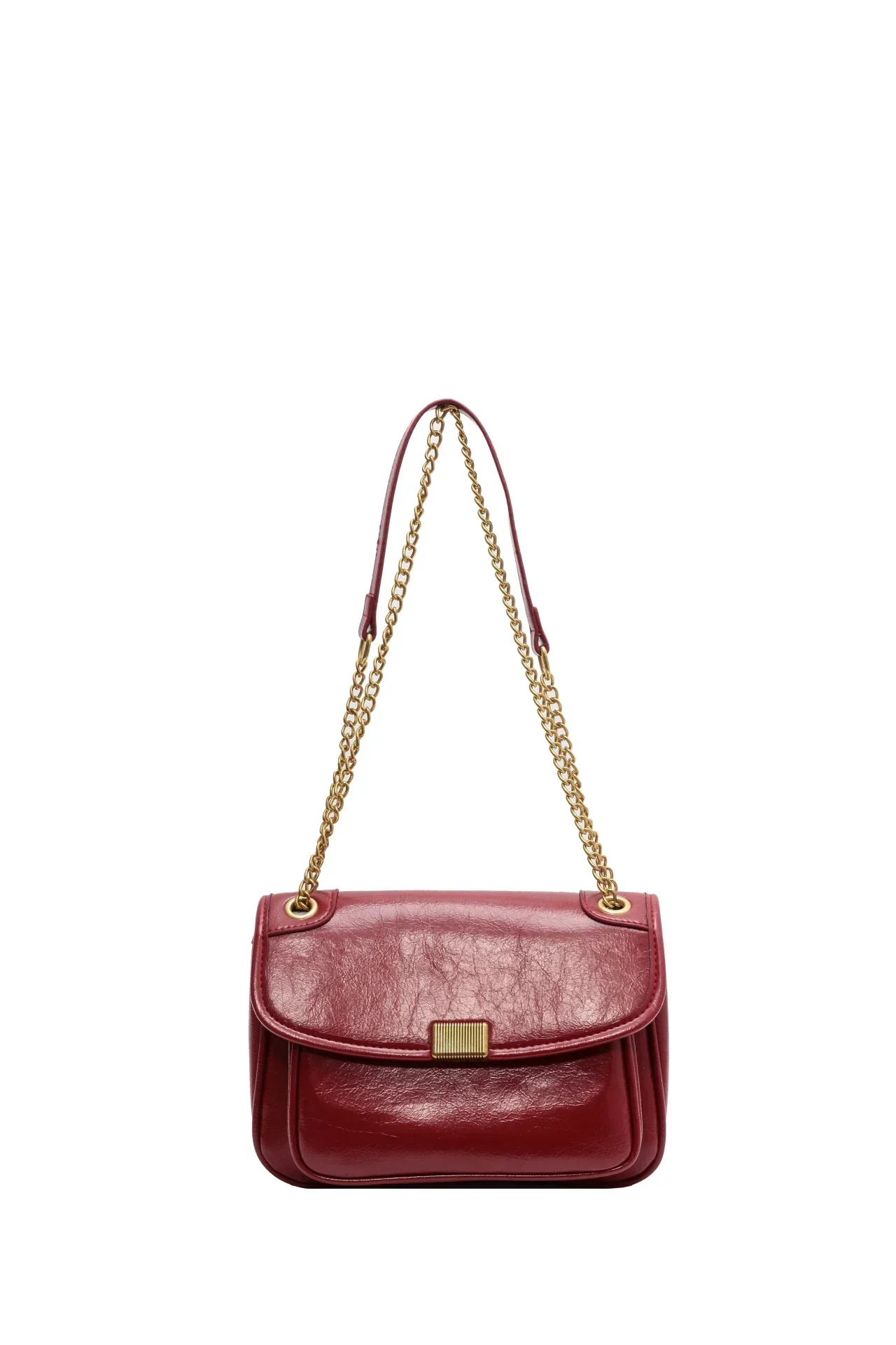 thumbnail image 1 of Bolso de hombro retro de color sólido de alta calidad para mujer, bolso cruzado de PU con cadena de lujo ligero 2024, bolso de mano de cuero para exteriores para mujer, 1 of 5