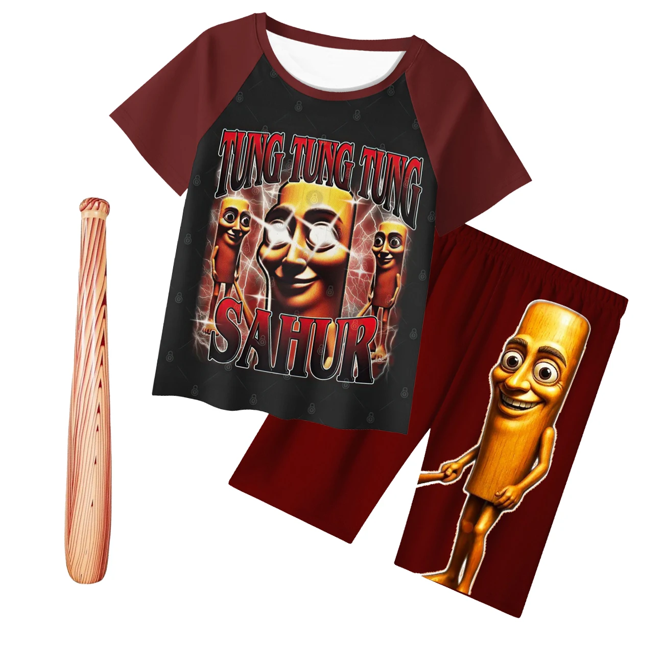 LaoZan Tung Tung Tung Sahur Cosplay Kostü It Aske, Italian Brainrot