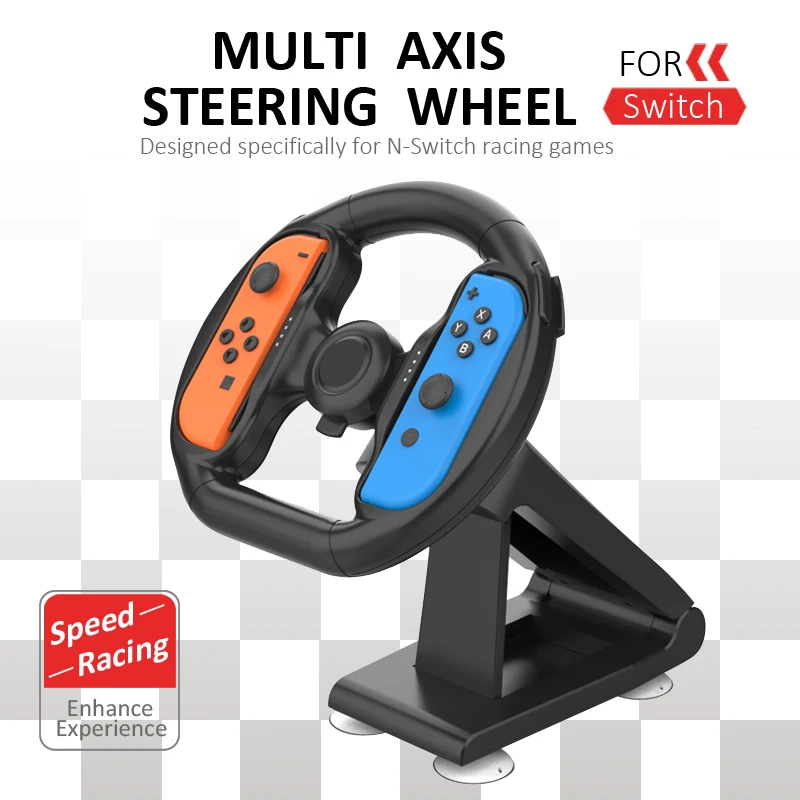 Racing Steering Wheel Parts Components Controller Attachment with 4 Suction Cups For Nintendo Switch OLED Game Accessories Racing Steering Wheel Game Controller Accessories