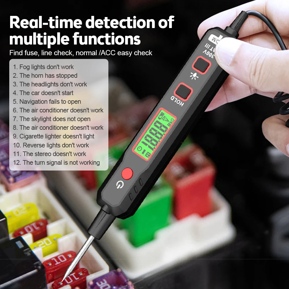 Circuit Tester Kit 12V Car Voltage Detector Pen Electrical Circuit Test Pen