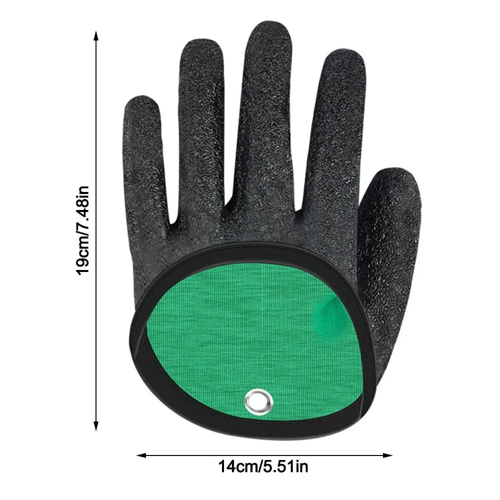 Fishing Gloves 1pc Fishing Gloves Full Finger Anti-Slip Durable Work Cutproof Glove Fisherman Protect Hand Fish Grab Carp Latex Hunting Gloves