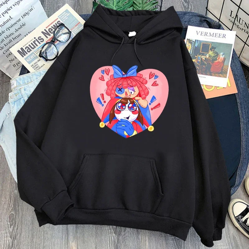 The Amazing Digital Circus Pomni Hoodie Fashion Women Harajuku Funny Kawaii Hoodies Unisex Casual Vintage Pullovers Sweatshirts 2023new the amazing circus pomni jax plush cartoon plushie toys theater rabbit doll stuffed toys children christmas kids gifts