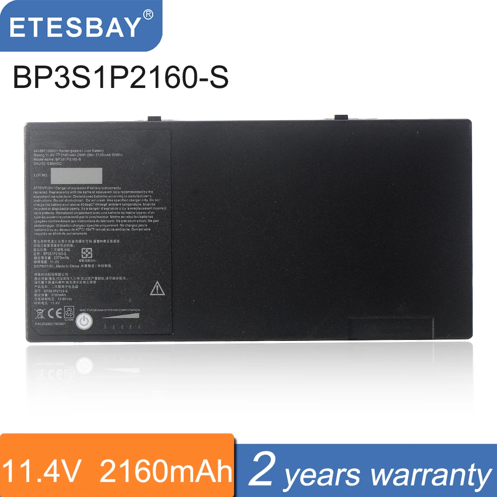 Batteria Per Laptop Etesbay Bp3S1P2160 Bp3S1P2160-S Per Tablet Getac F110 Serie G8M3X2 441857100001 P/N:24285710000 11.4V 2160Mah