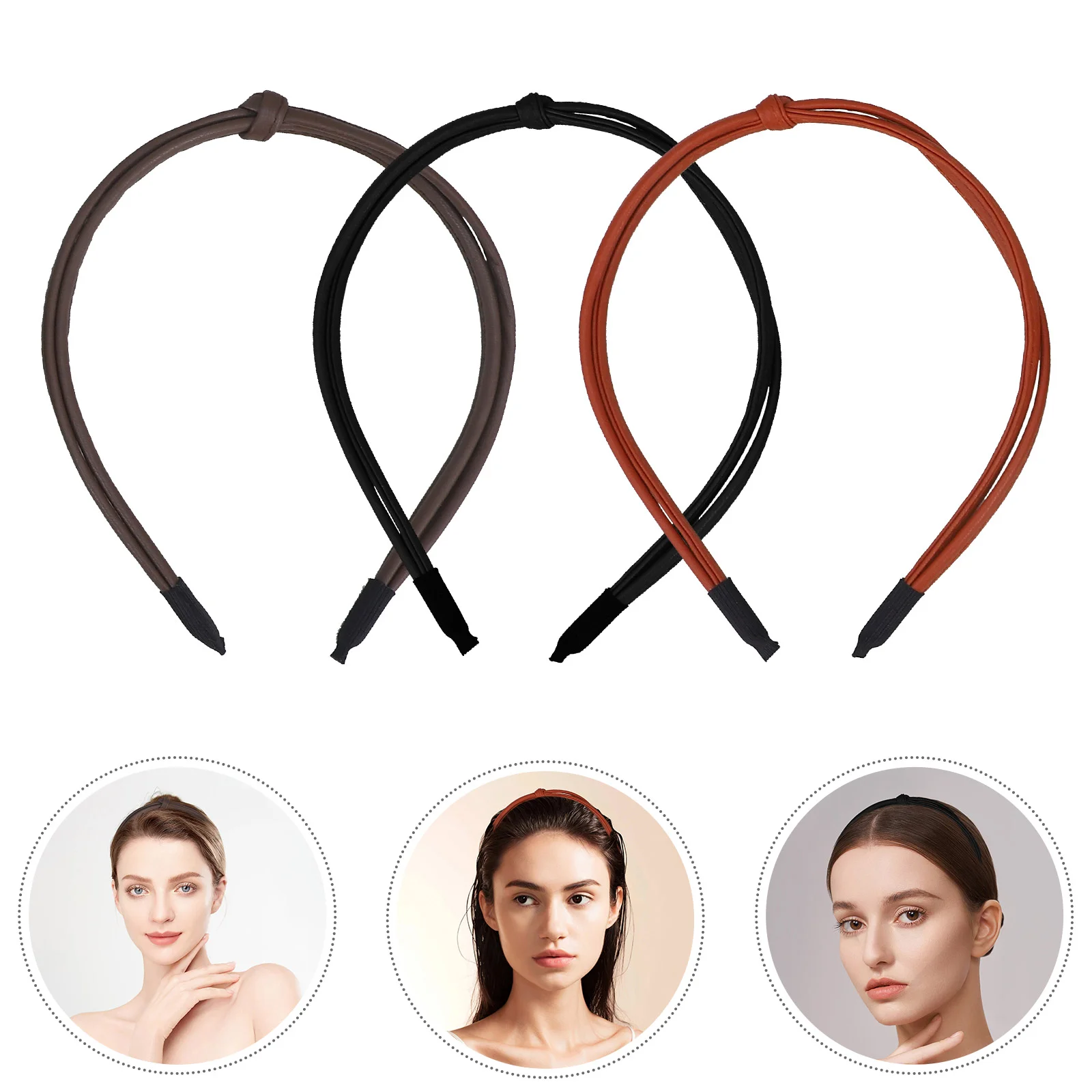 

3 Pcs Headbands Knot for Women Girls Womens Hair Hoops Headdress Teens Curly Women's Woman