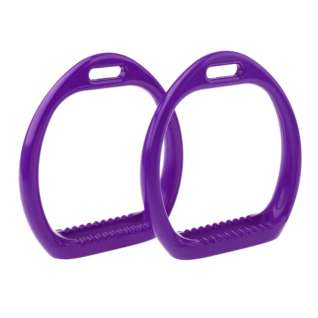 Horse Riding Lightweight Aluminum Saddle Stirrups Pad for Western  Sports 6