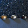 8MM Men's Stainless Steel Alphabet Number Spinner Ring Decoder Design Promise Engagement Wedding Band 2