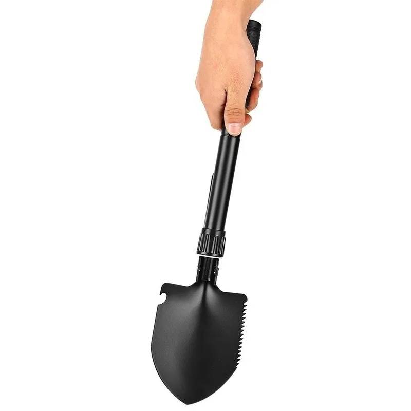 Pala portatile pieghevole con bussola multiuso per campeggio, escursionismo, giardinaggio, accessori per escursionismo, attrezzi da esterno_voghion.com