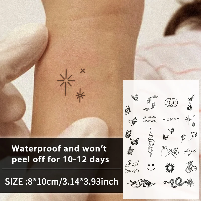 Small Pattern Waterproof Temporary Tattoo Stickers 1Pc