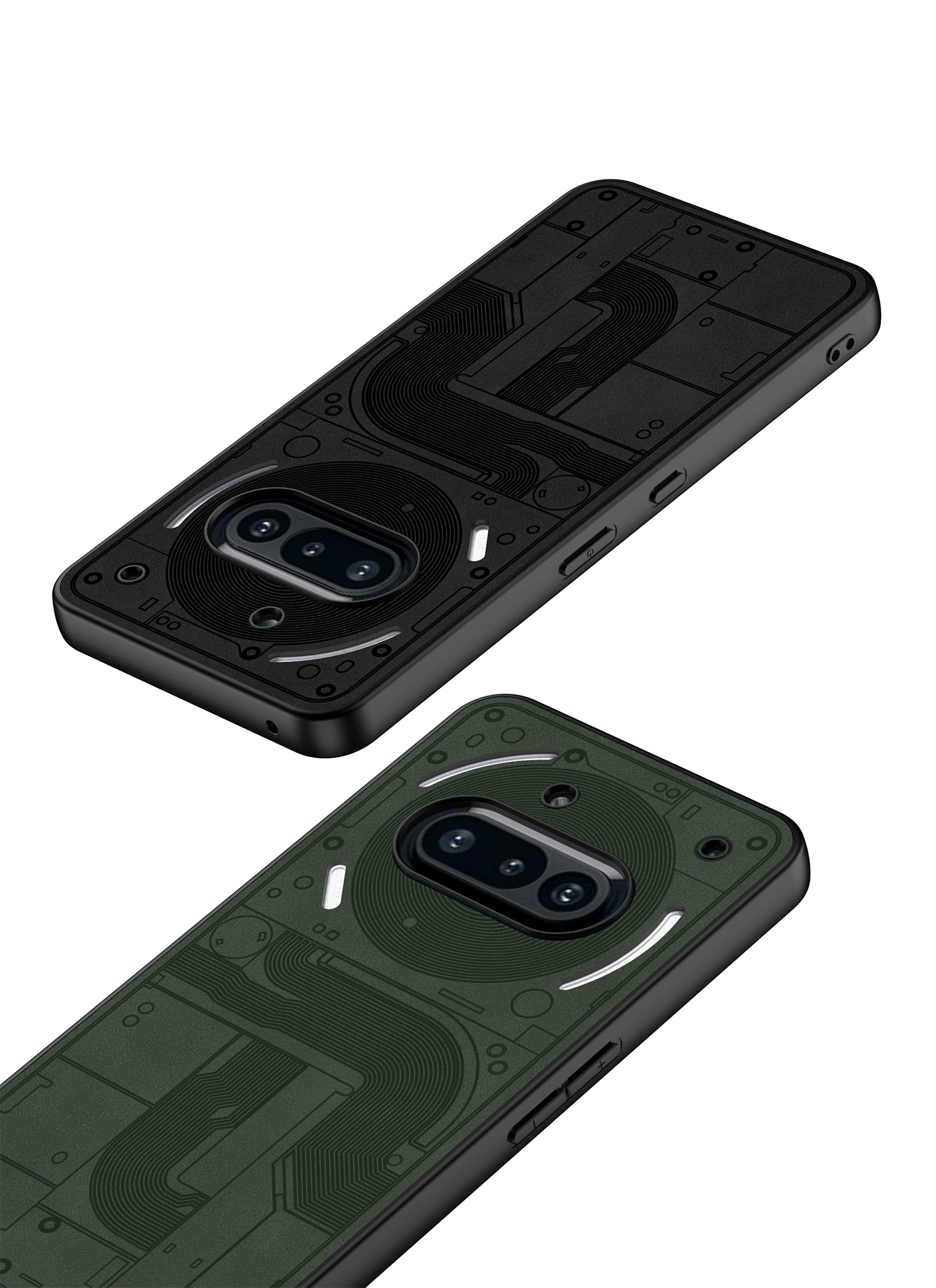Painted Frosted Leather Case For Nothing Phone 3A Back Light Precision Hole Shoc