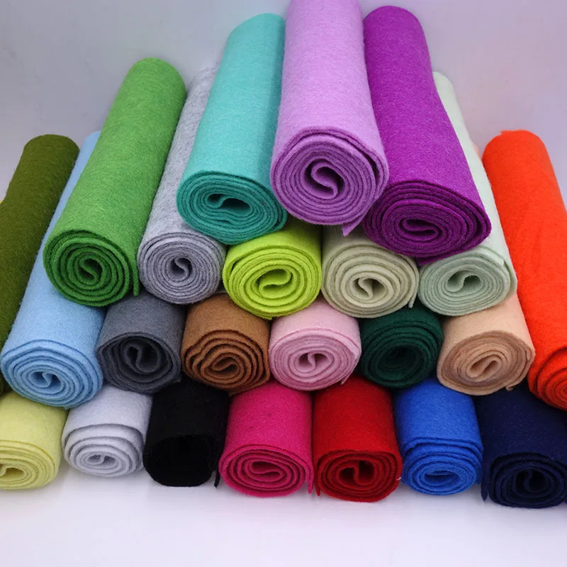 2MM Thick Felt Fabric - 10 Sheets 30cm x 30cm - Pick your own colors  nonwoven fabric polyester DIY handmade sewing - AliExpress