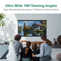 60-inch 16:9 foldable anti-wrinkle washable white projector-mounted screen for indoor and outdoor use, suitable for home theater - Image 4