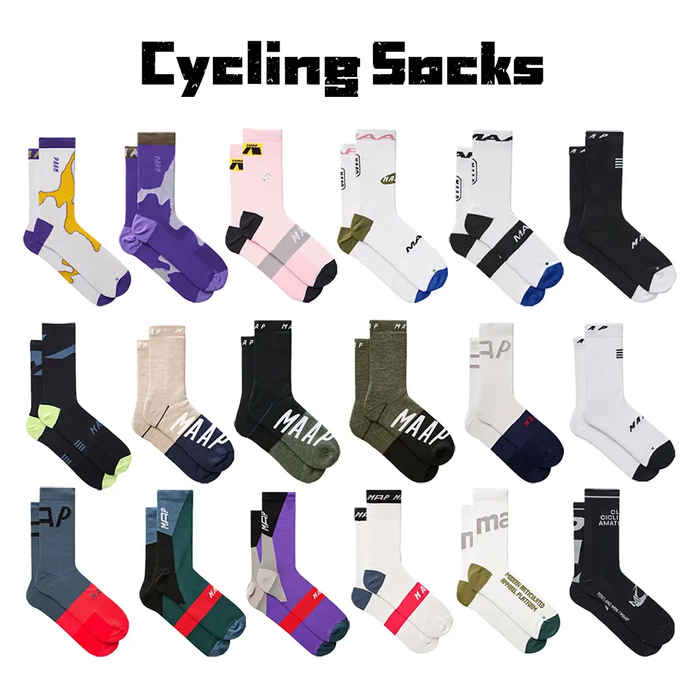 MAP Cycling Socks Professional Brand Bike Socks Breathable MTB Road Bicycle Socks Men Women Outdoor Sport Football Basketball