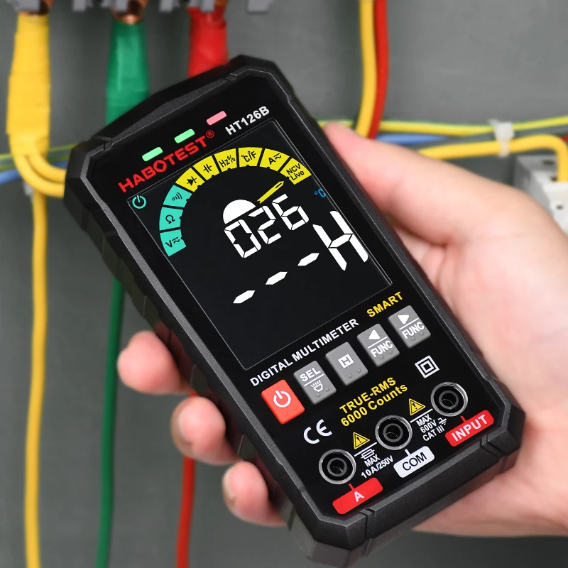 HABOTEST BSIDE Generation Multimeter Digital Professional AC DC TRMS Voltage Current Ohm 60mF Hz DIY Electrician Meter Tester