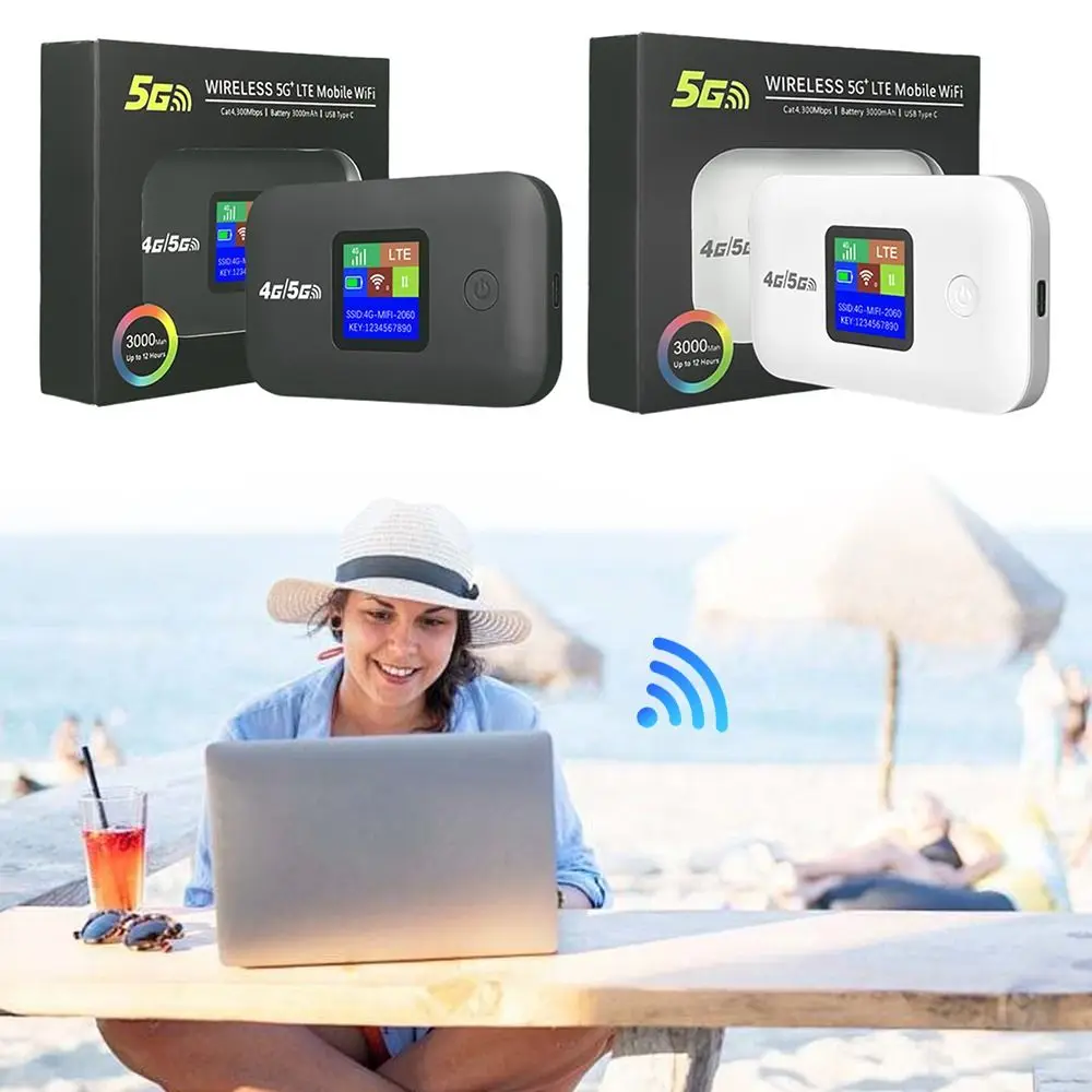 Portable 4G WiFi Router with Strong Signal and LCD Display