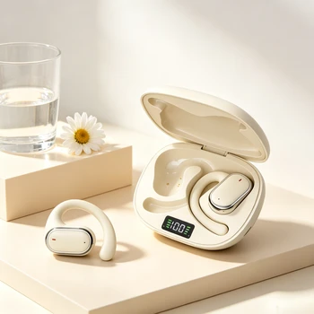 Auricolari Wireless a Gancio per Orecchio, Cuffie con Riduzione del Rumore, Auricolari Impermeabili per Lavoro, Corsa e Camminata