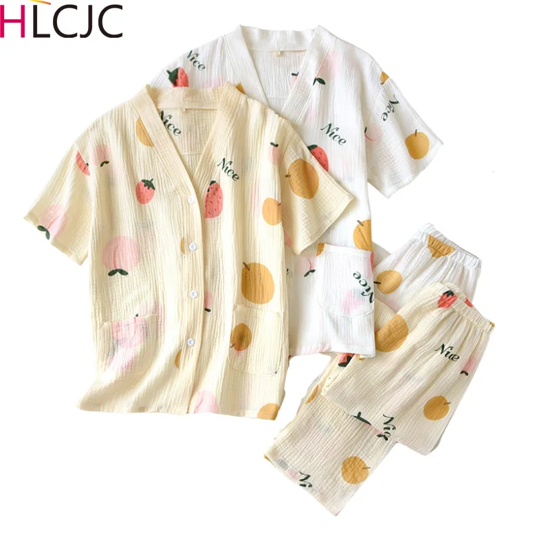 

3 шт., Женская Хлопковая пижама с коротким рукавом