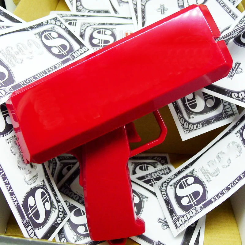 Shoot Money Gun Toy Party Banknote Shoot Pistol Paper Money Shooter Throwing Machine Funny Game Fashion Gift Party Supply Toys childrens toys fist shooter toy gun toy gun