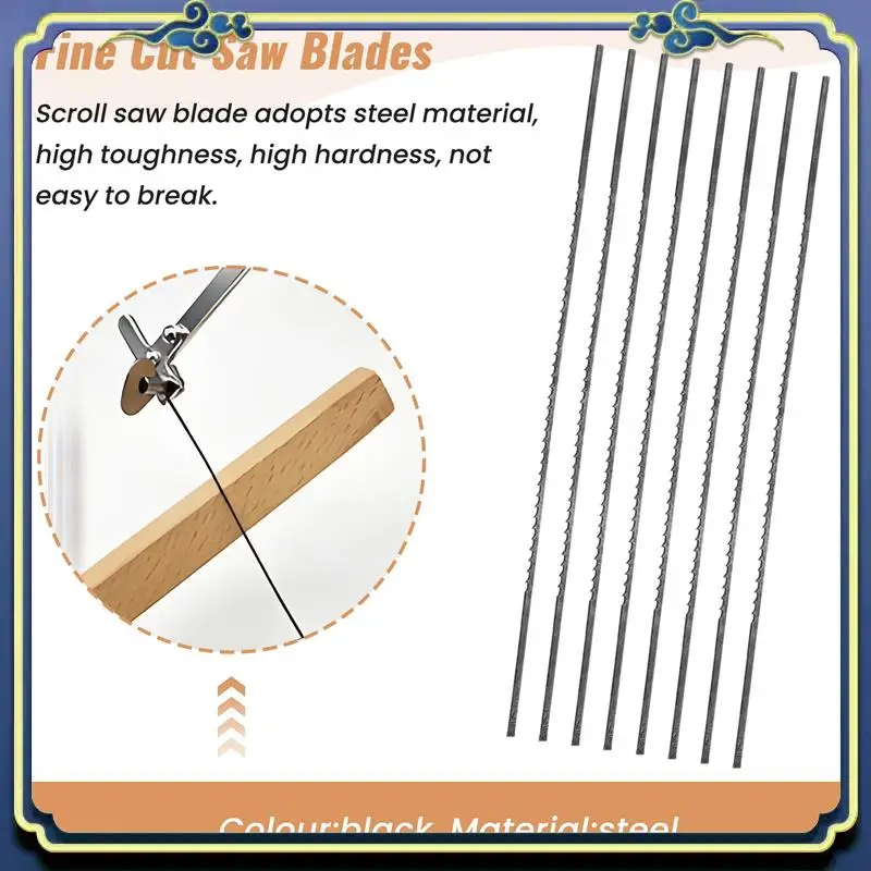 Latest Scroll Saw Blades Plain End 5 Inch 24PCS 12 TPI Regular Tooth For Woodworking DIY
