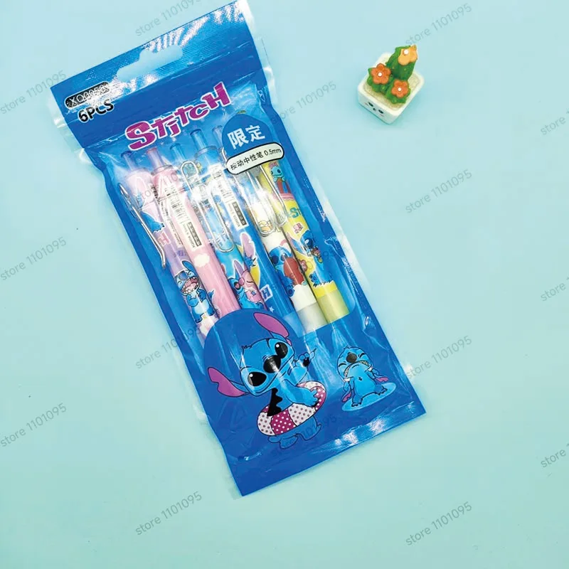 6pcs/bag Disney Stitch Highlighter Pens For Writing Cute