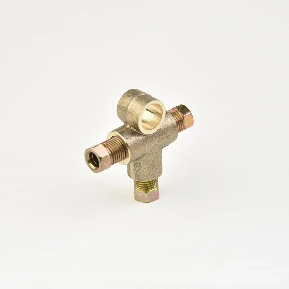 Hydraulic Brake Tee Connector 3 Way T Piece Tee Brake Pipe 3 Male Nuts Short Union Metric Accessoires