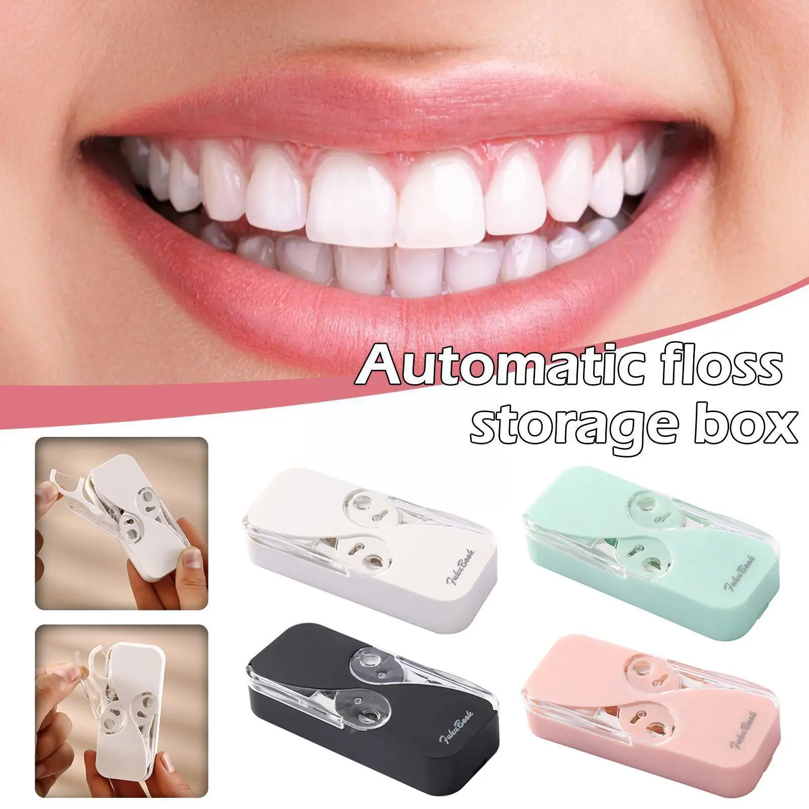 

Portable Mini Double-open Household Automatic Dental Box Floss Carry-on Dental Disposable Dental Storage Floss Stick B2F4