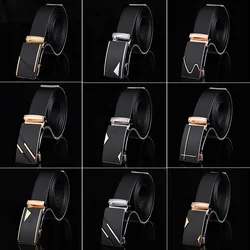 Men's Brand Luxury Belt Metal Black Leather Automatic Buckle High Quality Work Jeans Business Style Designer Belt for Men