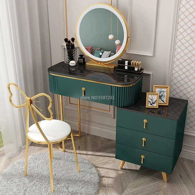 Bedroom Makeup Vanity Table Mirror Desk White Storage Dressing Table Modern  Organizer Cheap Shelf Penteadeira Home Furniture - AliExpress