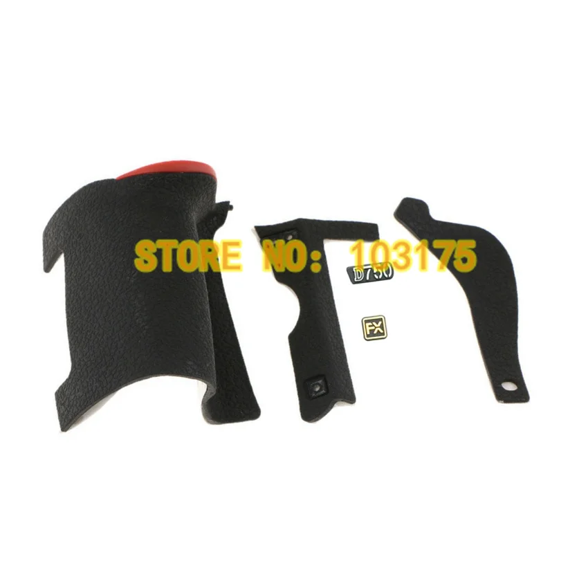 Nuovo Set Laterale Con Copertura In Gomma Grip Per Nikon D750 + D750 Logo + Parte Fotocamera Fx + Nastro Adesivo