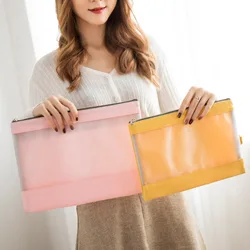 Translucent Data Storage Bag Multifunction Material Organize Briefcase High Capacity Waterproof Contract Arrange Portable Pouch