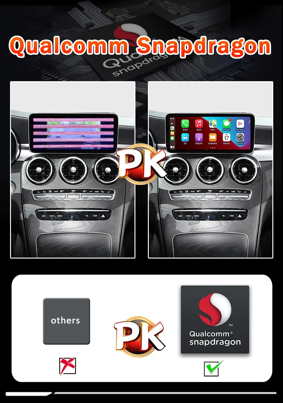 Snapdragon Android Auto Carplay Autoradio 1920*720P Bildschirm Für Mercedes Benz GLC/V/X/C Klasse W204 S204 W205 X253 W446 2007-2018 – Detail 9