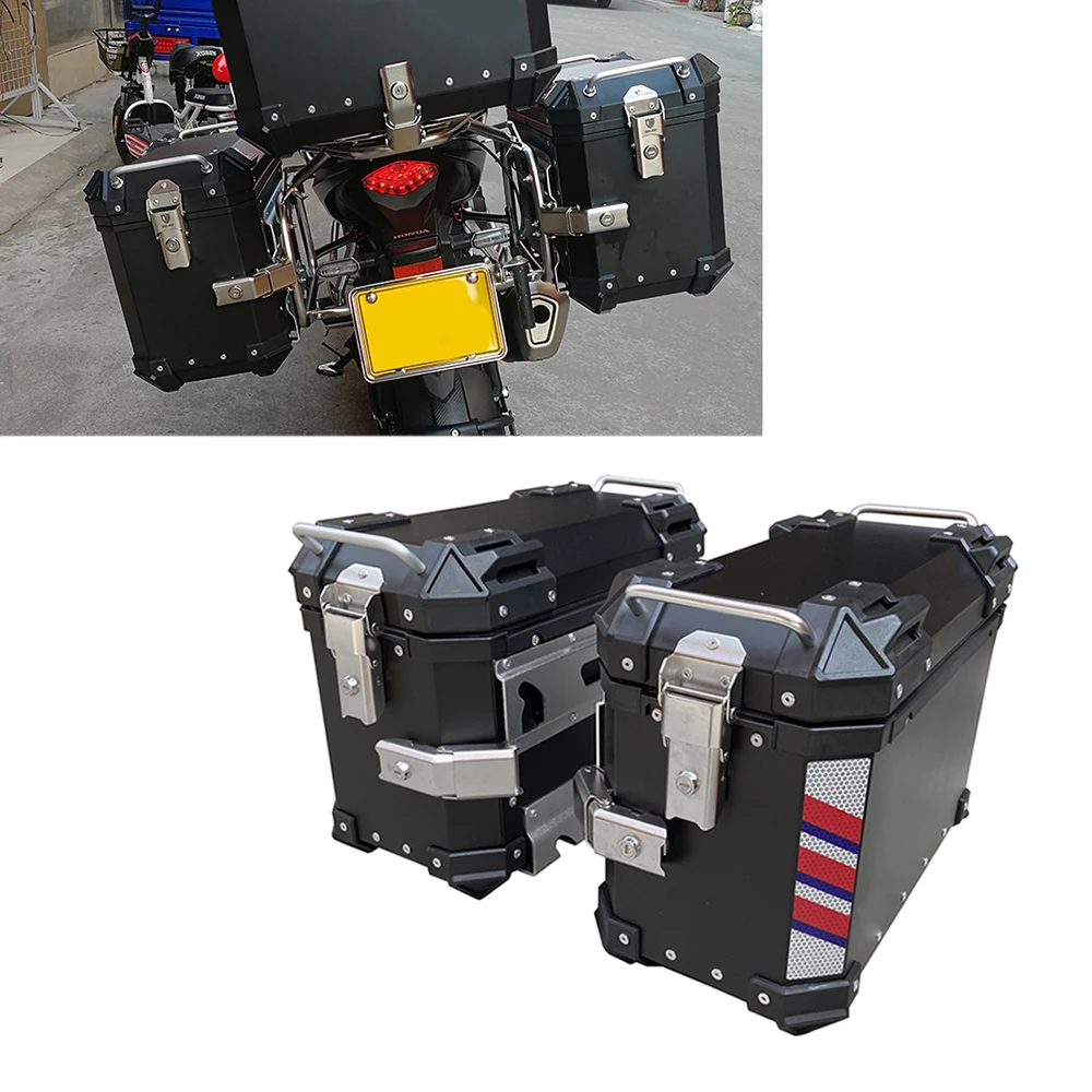 28L Universal Motorcycle Aluminum alloy Toolbox Trunk Left Right Side