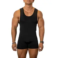 Maillot de Lutte pour Homme, Vêtement d'Entraînement de bug astique, Tenue de Course Imbibée de Documents Solides, Combinaison de Combat, WePackage 1