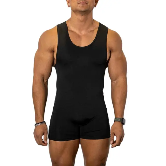 Maillot de Lutte pour Homme, Vêtement d'Entraînement de bug astique, Tenue de Course Imbibée de Documents Solides, Combinaison de Combat, WePackage 1