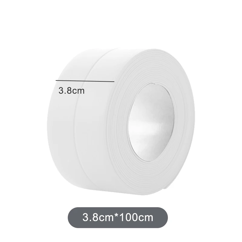 Bathroom Kitchen 3.8m Shower Sink Bath Sealing Strip Tape PVC Self adhesive Waterproof Wall Sticker Sink Edge Caulk Strip Tape