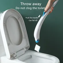 Household Items Toilet Toilet Brush Household Multi-function Toilet Brush Disposable Toilet No Dead Ends Comes with Cleaner