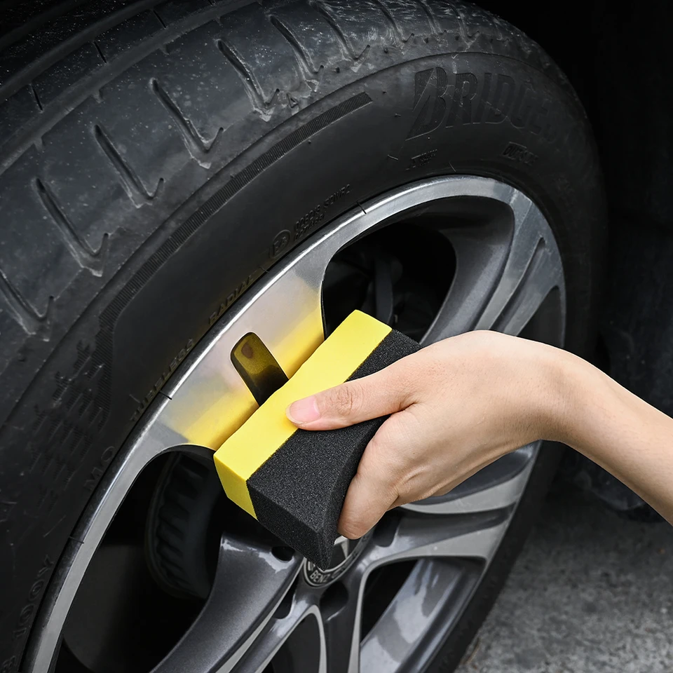 Car Tyre Cleaning Sponge, Professional Autoobile Wheel Washer Tire