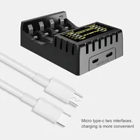 4 Slots Battery Charger Intelligent Type C Micro Fast Charger For AAA/AA Rechargeable Ni-MH/Ni-Cd Batteries With LED Indicator - Image 3