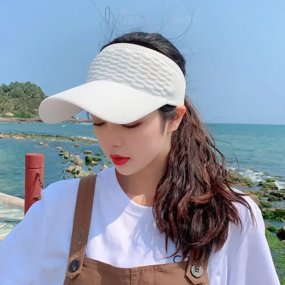 여름 패션 여행용 자외선 차단 비치 야구 모자 햇빛 가리개 빈 탑햇 바이저 캡