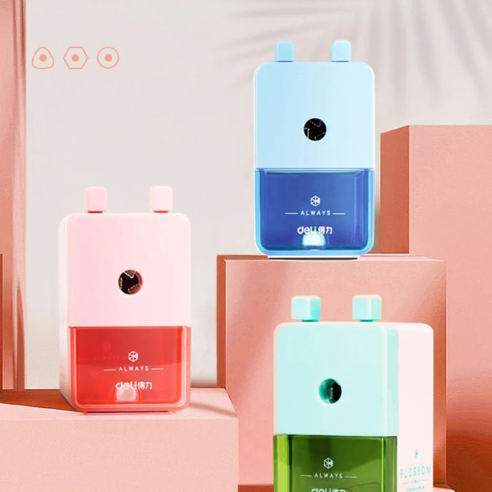 

Mechanical Automatic Pencil Sharpener Durable Cute Safety Cartoon 3 Colors School Supplies