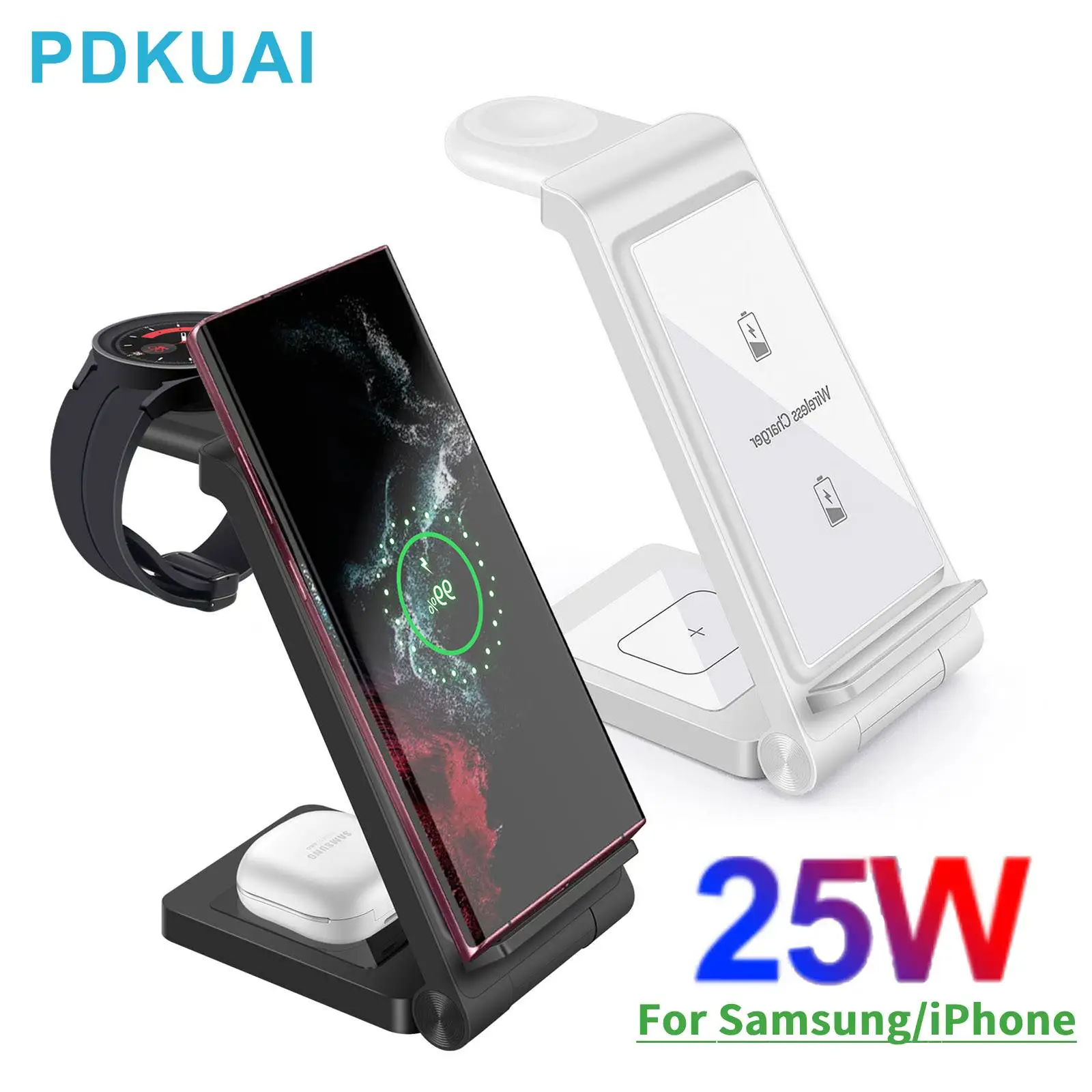 Wireless Charger for Samsung, 3 in 1 Wireless Charging Station for Samsung  Galaxy S24/S23/S22/S21/Z Flip/Z Fold, Samsung Watch Charger for Galaxy  Watch 6/5/4/3, Galaxy Buds 2/Pro 