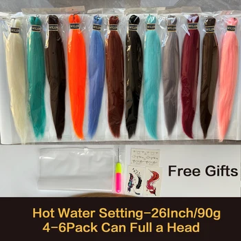 Kanekalon Wigundle 26 Inch 90g Pre Stretched Jumbo Braiding Hair Box Twist Braids Wholesale Synthetic Hair Extensions For Women