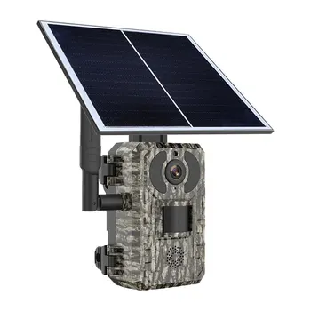 4MP 1440p Solar Power Hunting Trail Camera 4G SIM Card IP66 Waterproof  PIR Motion Detection Wildlife Camera IR Night Vision 1