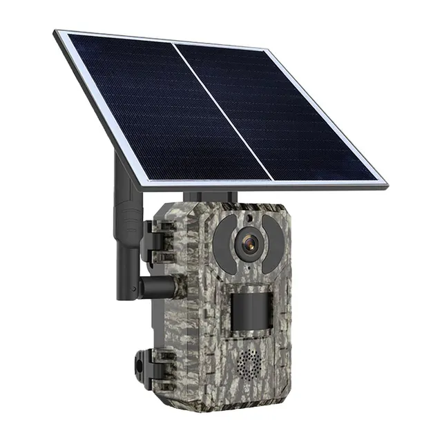 4MP 1440p Solar Power Hunting Trail Camera 4G SIM Card IP66 Waterproof  PIR Motion Detection Wildlife Camera IR Night Vision 1