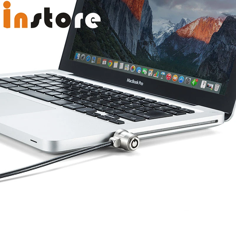 4 Sets High Security Steel Cable Lock 7 Pins Tubular Key Wire Laptop Chain For PAD Tablet Phone Anti Theft