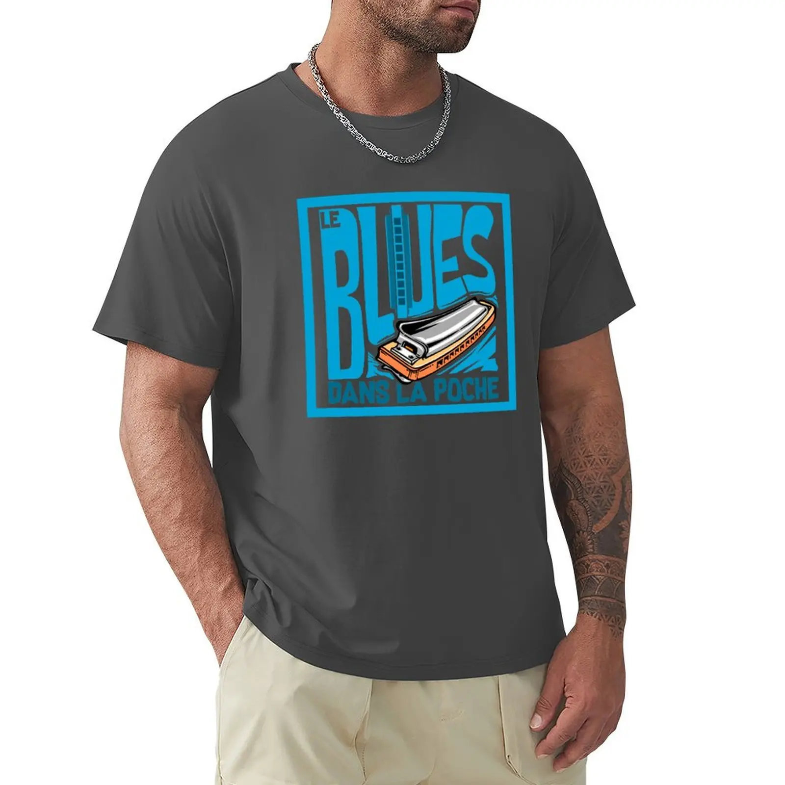 

The harmonica, the Blues in the pocket ... T-Shirt sports fans plus size tops new edition Blouse t shirts for men